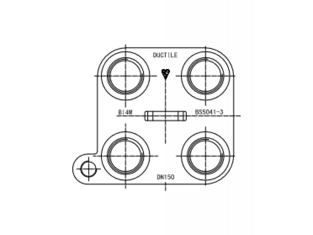 ช่องระบายอากาศปั๊มดับเพลิง 4 Ways breeching inlet F08